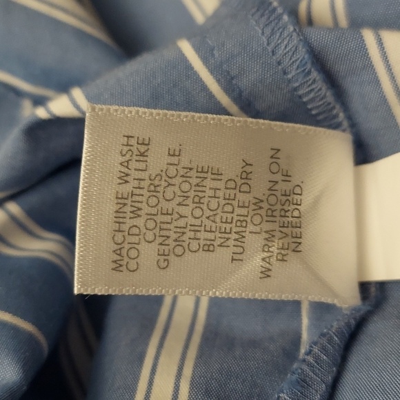 J JILL One Pocket Button Down Striped Cotton Long Sleeve Shirt - Picture 11 of 11